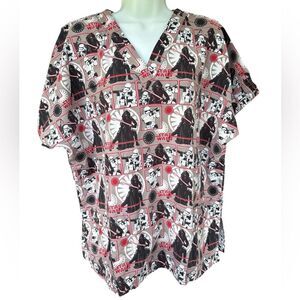 OOAK Star Wars Jedi Sith Stormtrooper Unisex Graphic Tunic Scrubs Top L XL 2XL